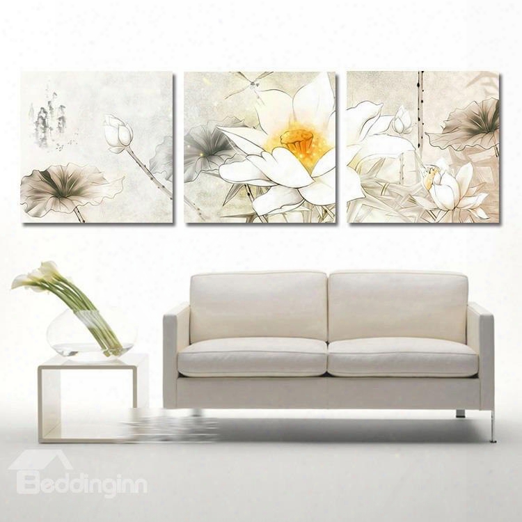 New Arrival Delicate Lotus Film Wall Art Prints