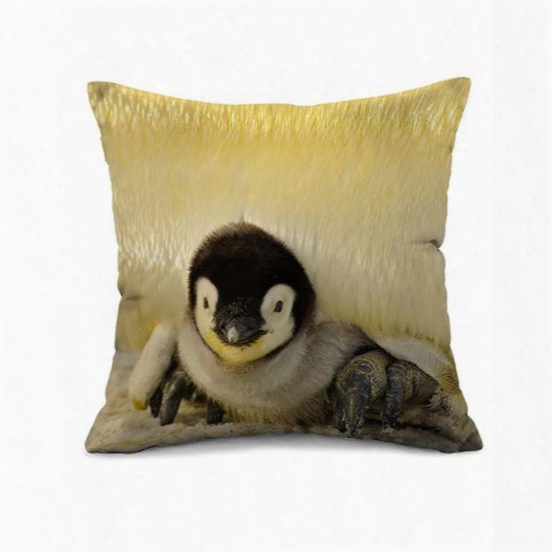 New Arrival Lovely Penguin Baby Print Throw Pillow Case