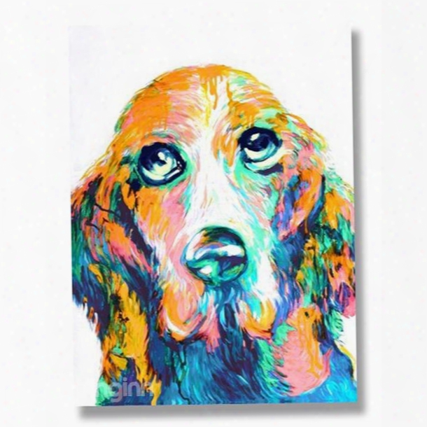 New Arrival Ready To Hang Pop Art Dog Oil Painting