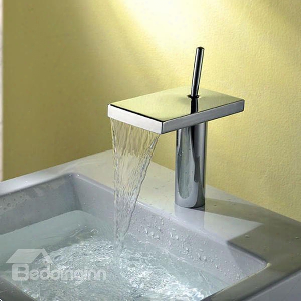 New Arrival Simple Style Waterfall Bathroom Sink Faucet