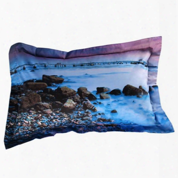 Pebbles In The Mist Print 2-piece Pillow Cases