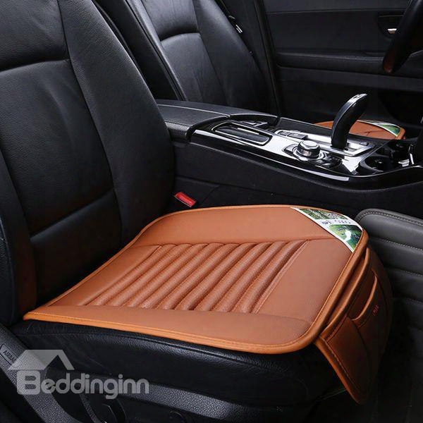 Popular Corrugated Design Pu Leather Material Five Car Seat Mat Set