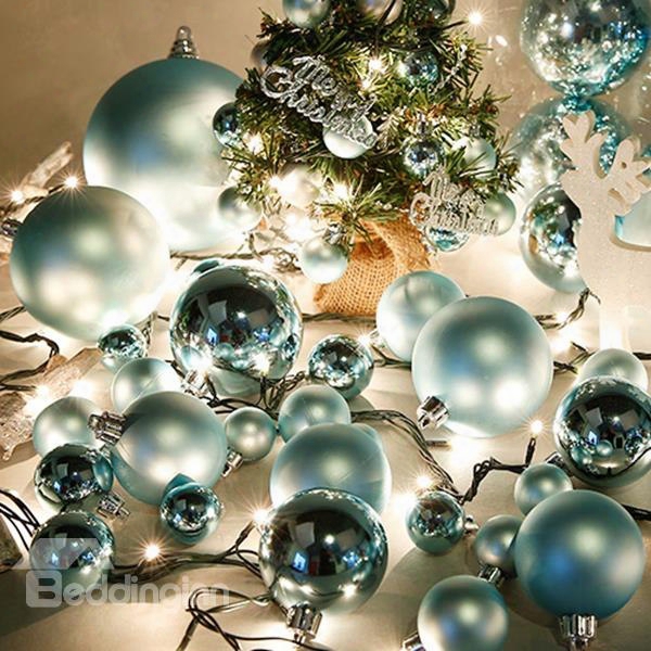 Pretty Festival 60mm Blue Christmas Tree Decoration Balls