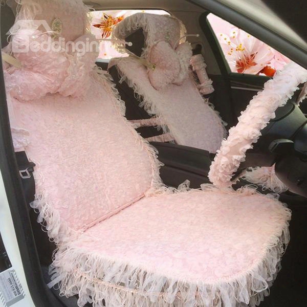 Super Lovely Beautiful Lace Design Colorful Universal Car Seat Cover