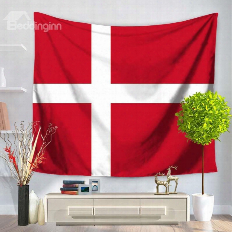 The Kingdom  Of Denmark Flag Design Decorative Hanging Wall Tapestry