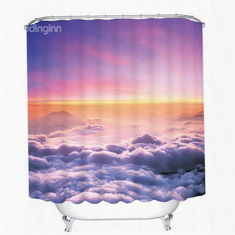 The Scenery Over The C Loud Printing Bathroom 3d Shower Curtain