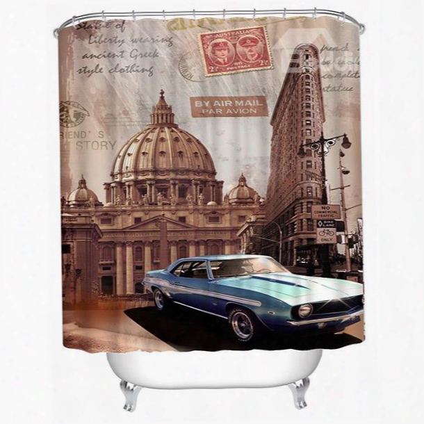 The Spectacular Architecture Of Vatican In Rome Print 3d Bathroom Shower Curtain