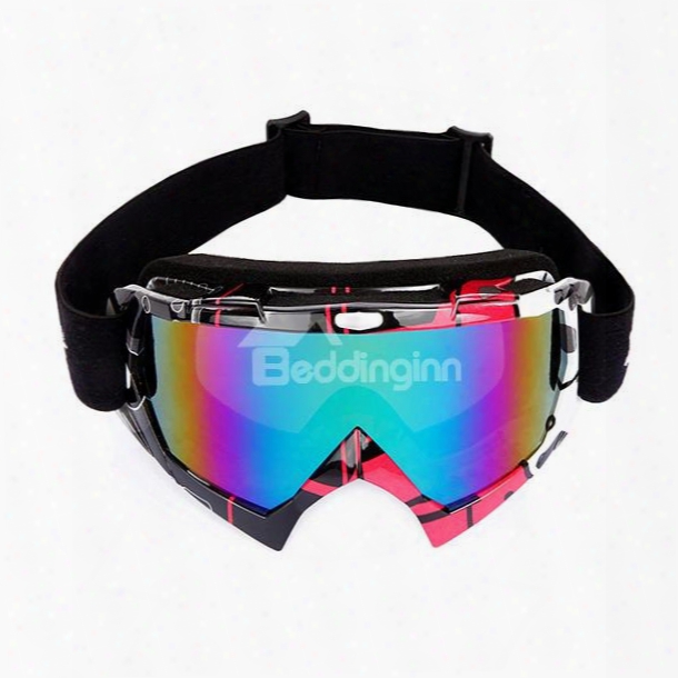 Unisex Stylish Outdoor Windproof Snow Goggles Scratch-resistant Bendable Anti-fog Ski Goggles