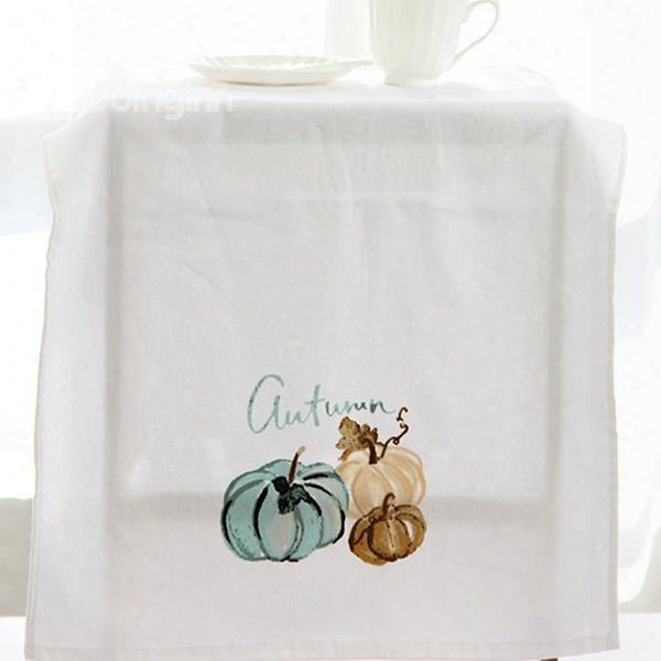 Watercolor Pumpkin Printing Face & Hand Towel