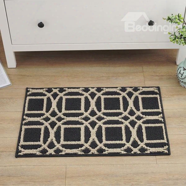 Wonderful Polypropylene Fbier Rectangle Irregular Pattern Slip Resistant Doormat