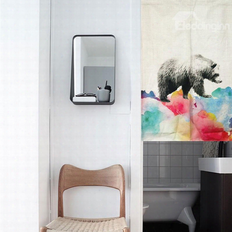 33*35in Watercolor Bear Pattern Versatile Wall/door Tapestry