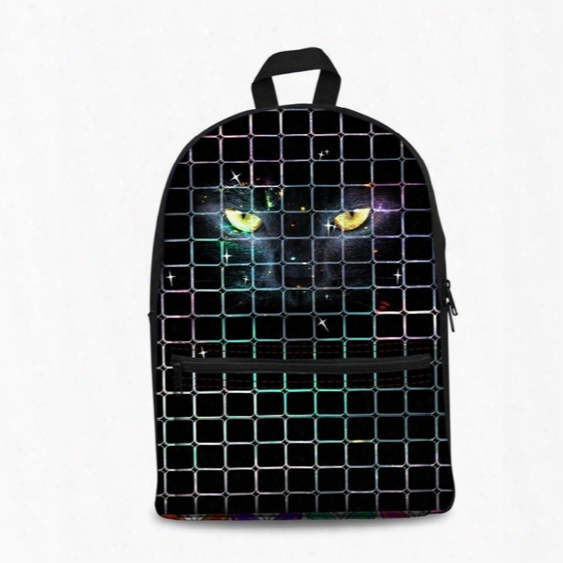 3d Vivid Cool Wolf Eyes School Backpack For Boys Girls Fashion Durable Bok Bag