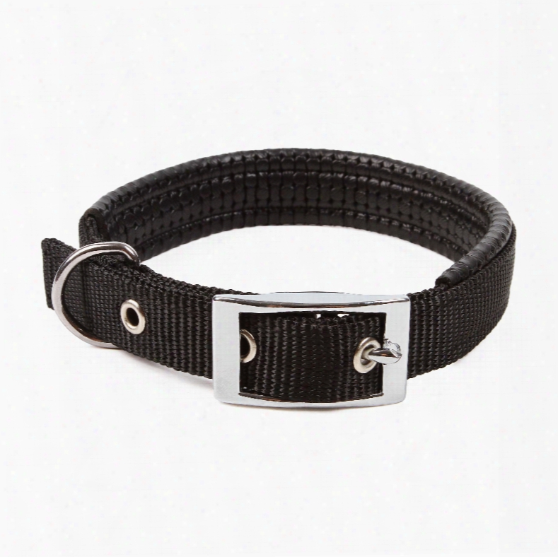 Adjustable Classic Solid Color Dog Nylon Black Red Collar