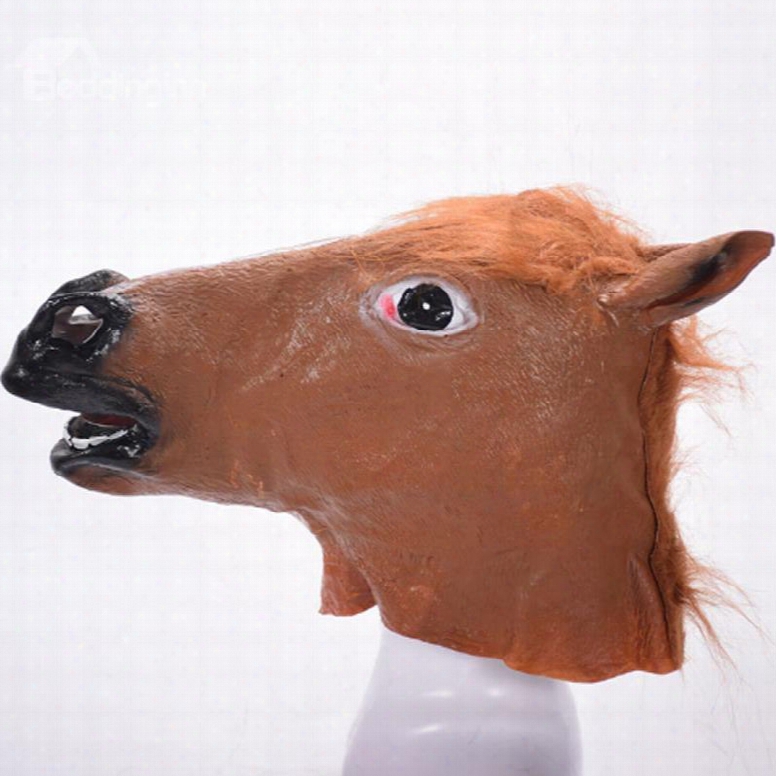 Brown Horse Design Funny Cosplay And Party Prop Mask