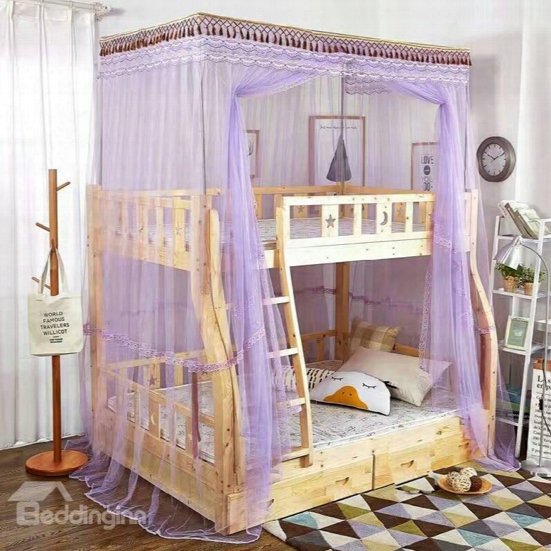 Bunk Bed Dormitory Single Door Durable Polyester Mosquito Net