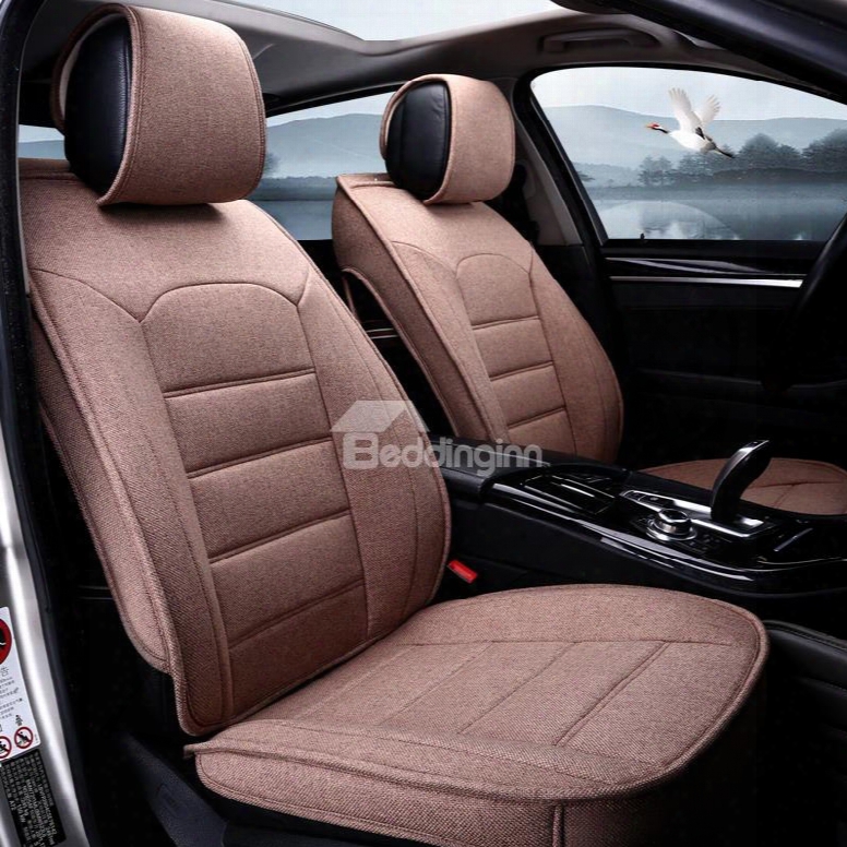 Casual Style Comfortable And Soft Linen Universal Car Seat Cover