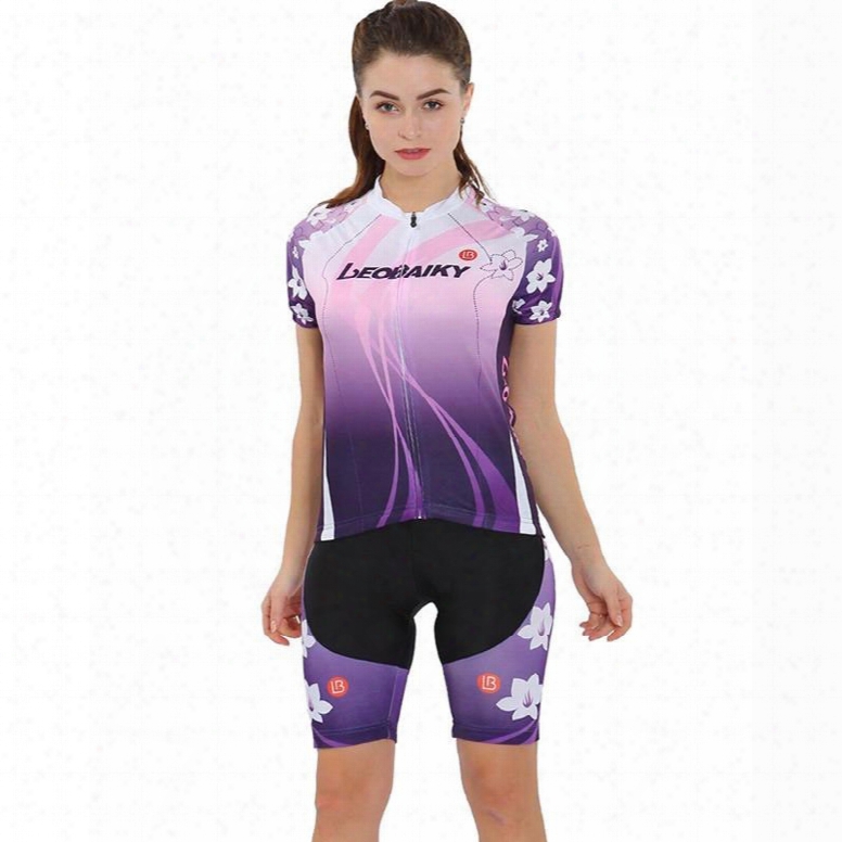 Cherry Floral Pattern Jersey Shirt Quick Dry Breathable Clothing Bike