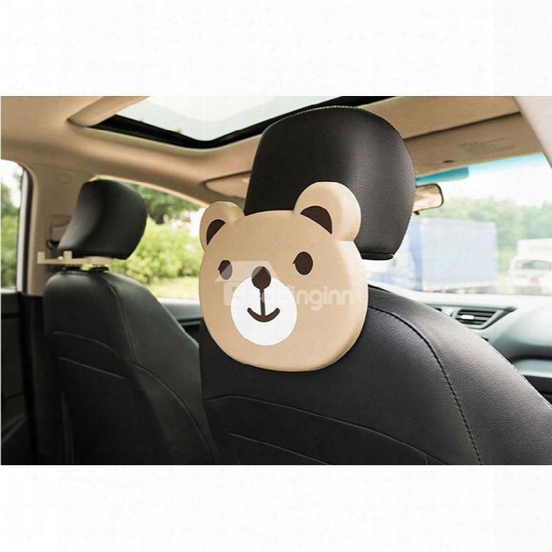 Cute Cartoon Themed Bear Face Seat Back Drink Holder For Kids (single)