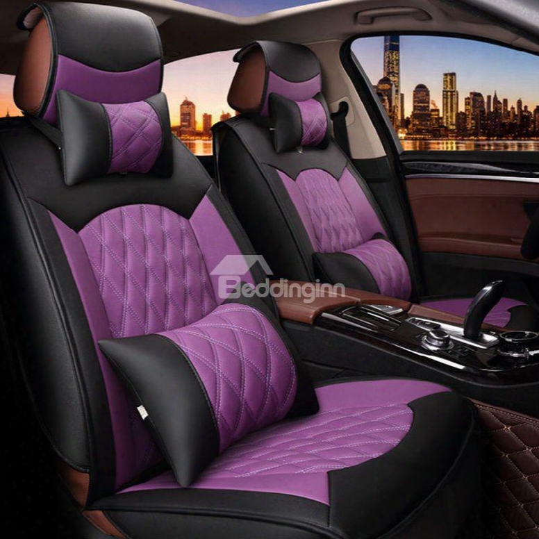 Economic Beautiful Color Rubbing Genuine Leather Car Seat Cover