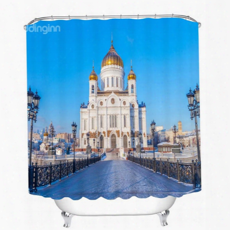 Famous Building In St.petersburg 3d Printed Bathroom Waterproof Shower Curtain