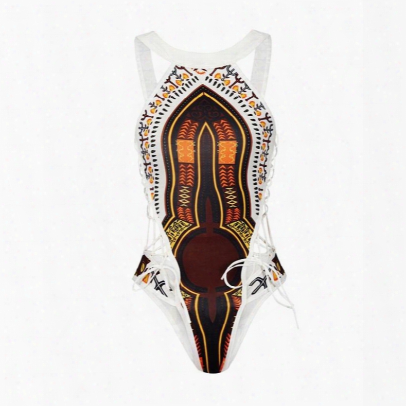 Folk-custom Push Up One Piece For Women 3d Bathing Suit Swimwuits