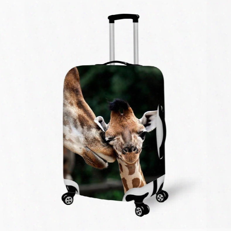 Likable Baby Giraffe Pattern 3d Painted Luggage Cover