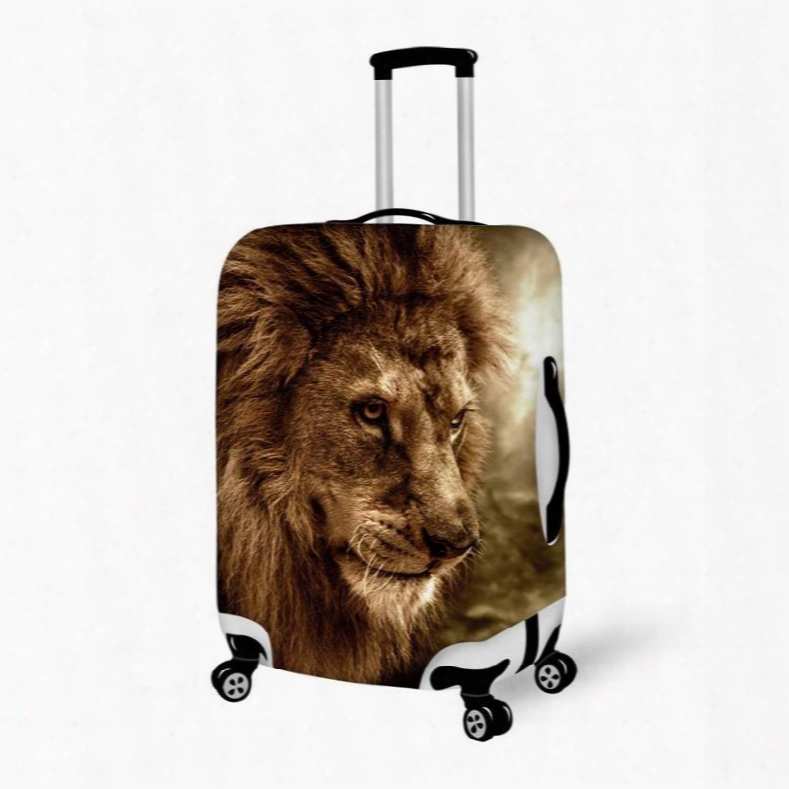 Lion Face Pattern 3d Painted Luggage Cover