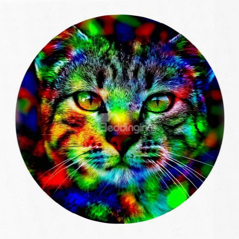 Lovely Cat Pattern Pvc Abstract Colorful Non Slipling Entrance Doormat