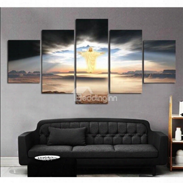 Man Of God Hanging 5-piece Canvas Eco-friendly And Waterproof Non-framed Prints