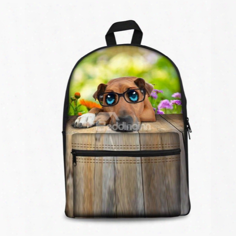 New 3d Animals Adorable Dog Print Backpack School Bags Cool Casual Laptop Packs