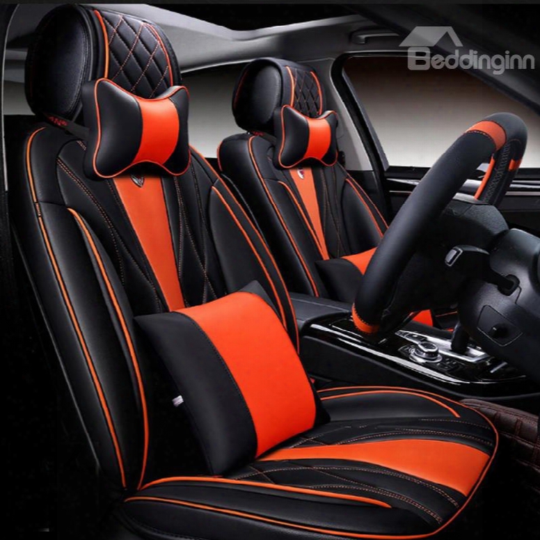 New 6d Sport Lines Design Dimensional Fashion Universalfive Car Seat Cover