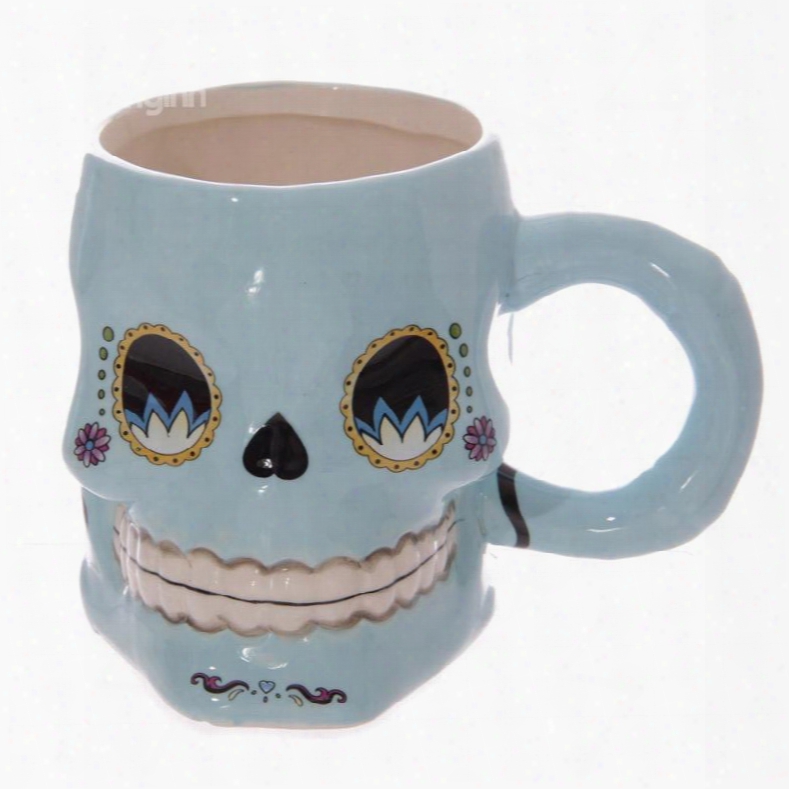 New Creative And Individual 3d Cartoon Skull Coffee Mugs Halloween Mischief Gift