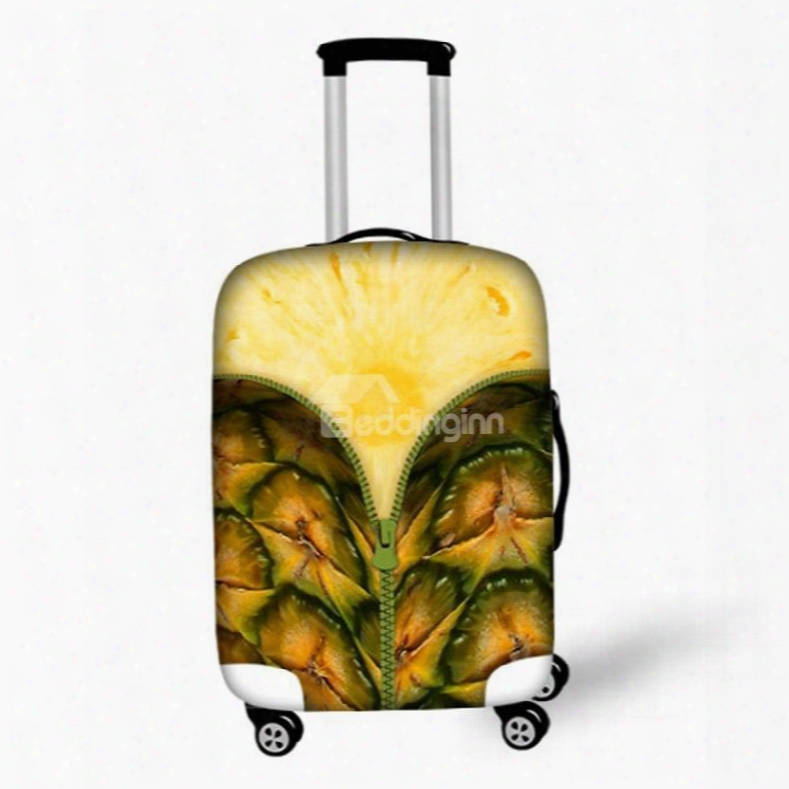 Pineapple Pattern 3d Painted Luggage Cover
