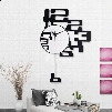 Creative Modern Design Black Numbers Decoration Mute Battery Wall Clock