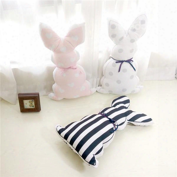 Rabbit Back Shape Plush Baby Throw Pillow