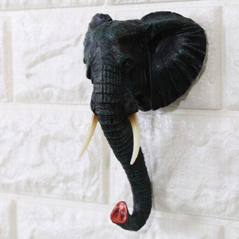 Realistic Modern Design Elephant Shape Home Decorative Wall Hooks