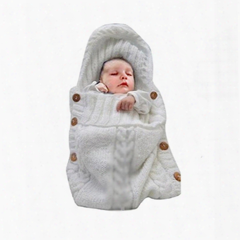 Simple Styoe Buttons Decoration Cotton Baby Sleeping Bag
