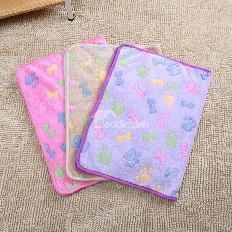 Soft Warm Pattern Puupy Dog&cat Pets Blanket