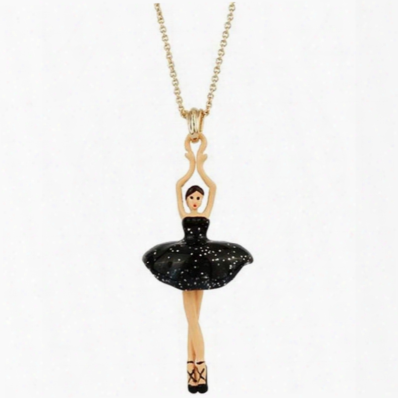 Stunning Ballet Dancer Design Pendant Necklace