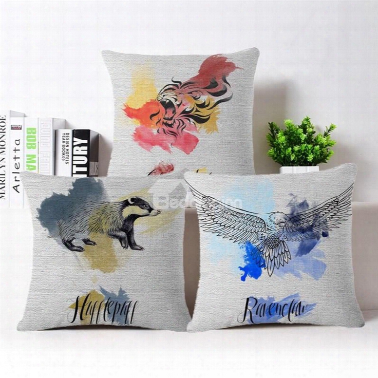 Stylish Colorful Animal Print Square Throw Pillow