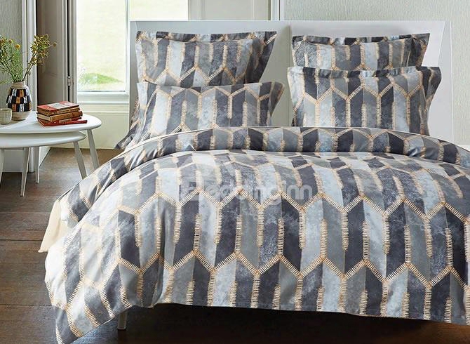 Symmetrical Figures Pattern Polyester 3-piece Bedding Sets/duvet Cover