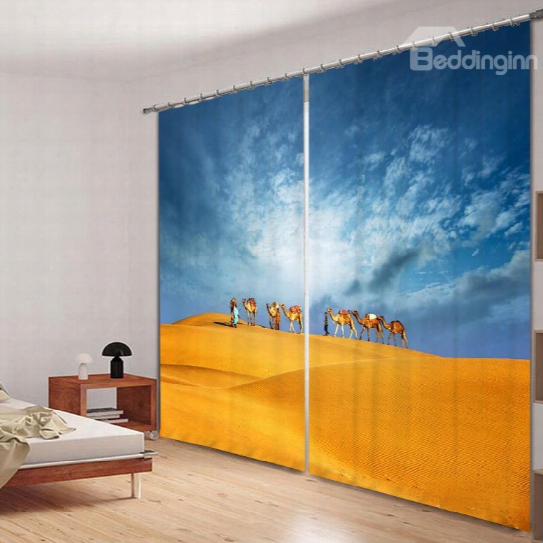 Travel In The Desert Printed 3d Polyester Curtain