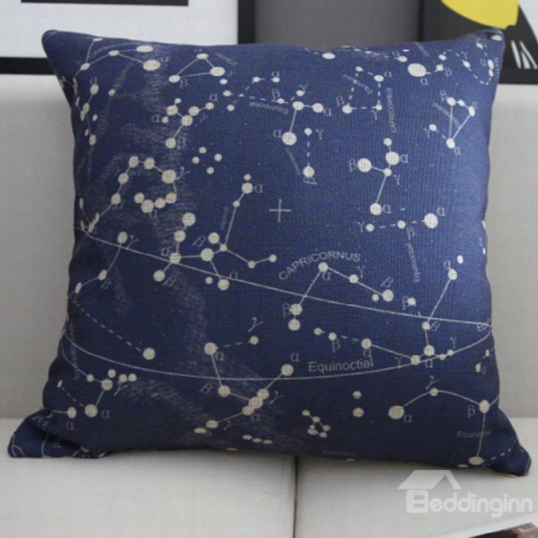 Various Constellation Twinkle And Sky Galaxy Prints Linen Throw Pillowcases