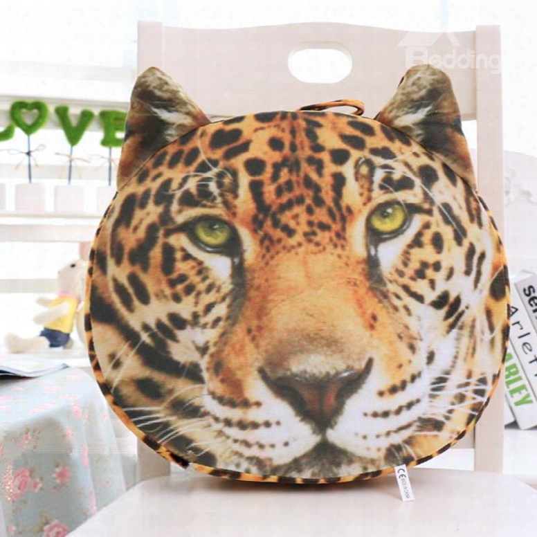 Vivid 3d Leopard Shape Desi Gn Throw Pillow