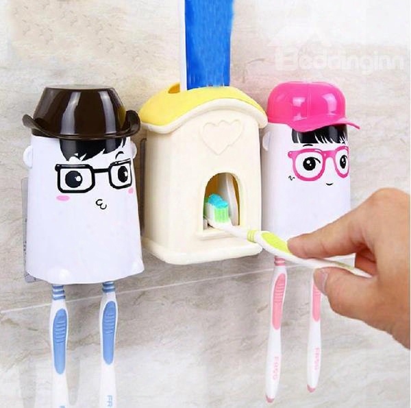 Adorable Cartoon Toothbrush Holder With Touch N Brush