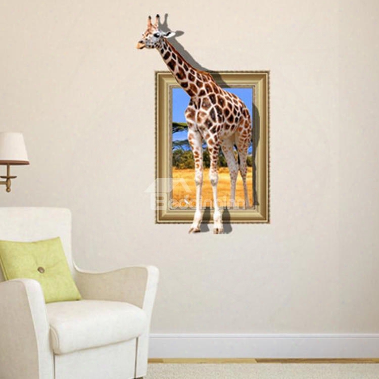 Amazing Creative 3d Giraffe Wall Sticker
