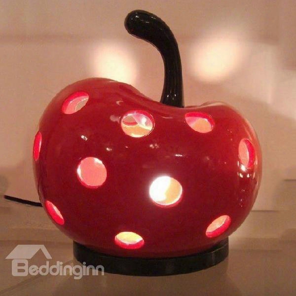 Amazing Creative Hollowed Apple Design Ceramic Table Lamp