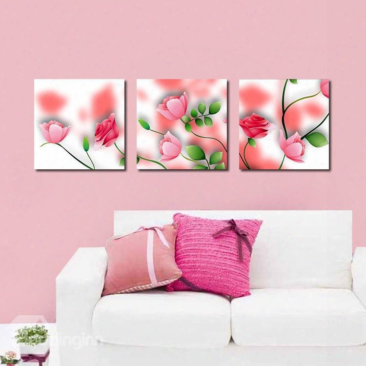 Amazing Pretty Pink Flowers Film Art Wall Prints