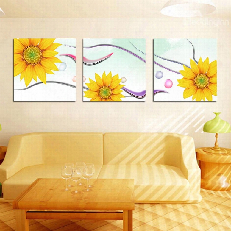 Amazing Yellow Sunflower Film Art Wall Prints