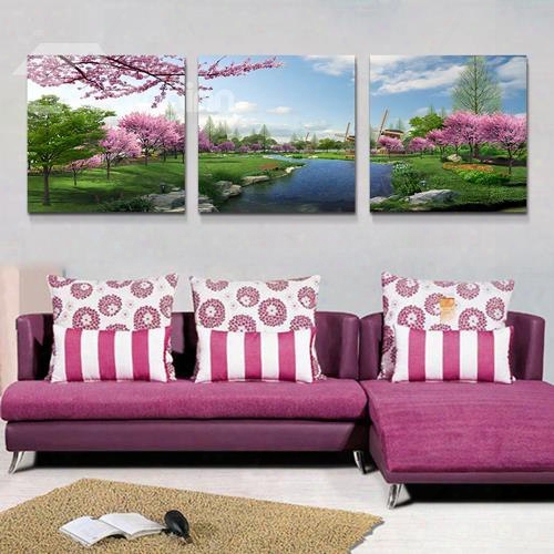 Beautiful World 3-piece Crystal Film Art Wall Print